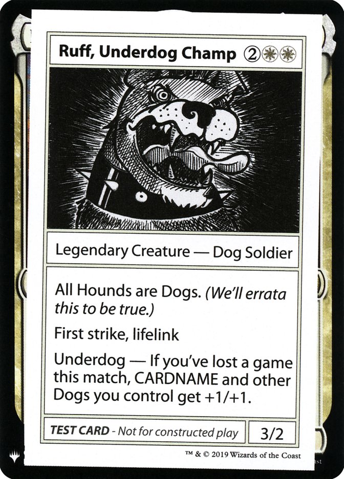 Ruff, Underdog Champ [Mystery Booster Playtest Cards] | Webway Games
