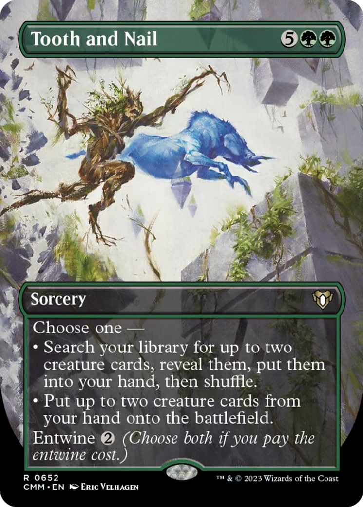 Tooth and Nail (Borderless Alternate Art) [Commander Masters] | Webway Games