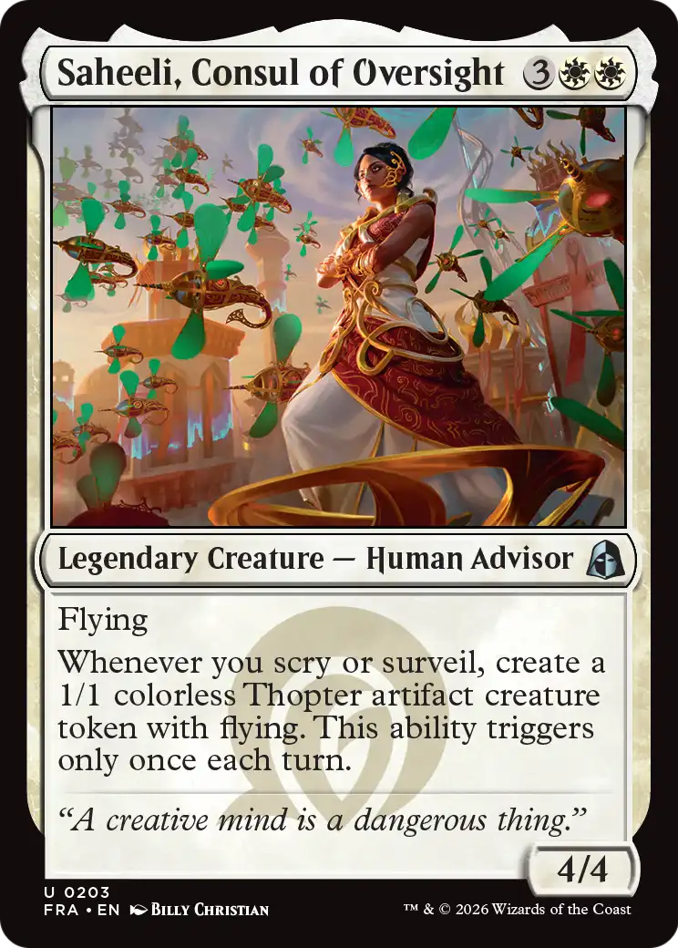 Saheeli, Consul of Oversight [Reality Fracture] | Webway Games