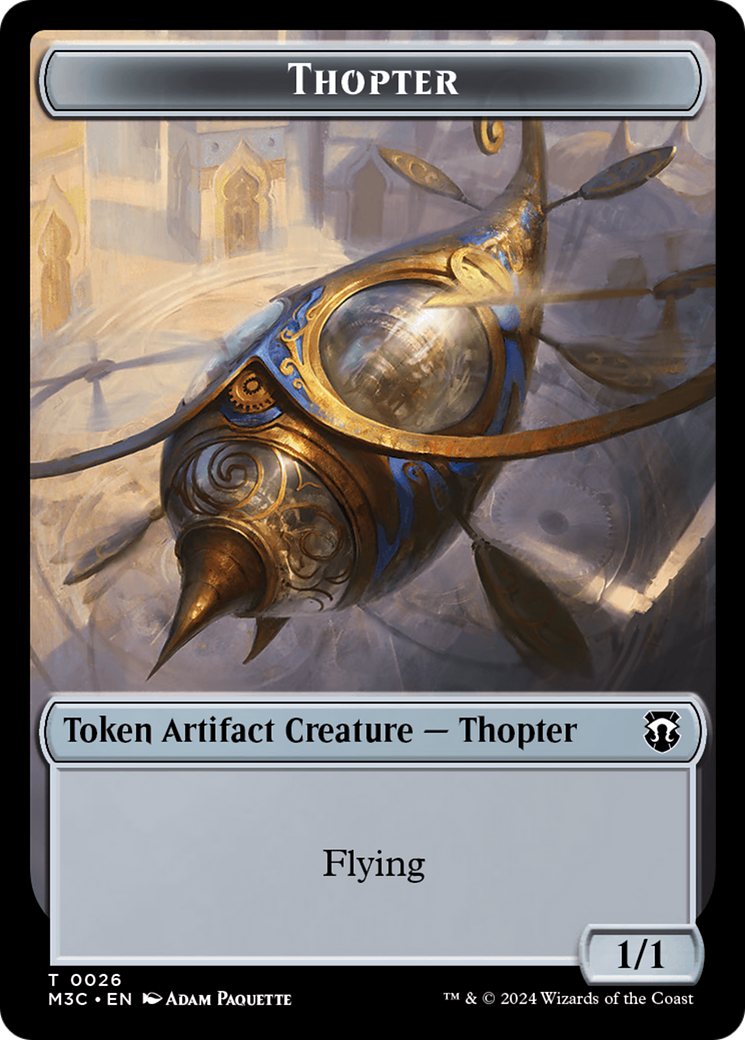 Aetherborn // Thopter Double-Sided Token [Modern Horizons 3 Commander Tokens] | Webway Games