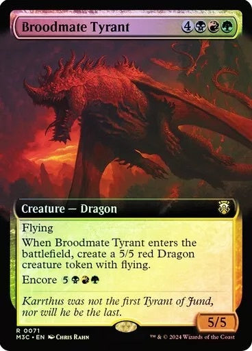 Broodmate Tyrant (Extended Art) (Ripple Foil) [Modern Horizons 3 Commander] | Webway Games
