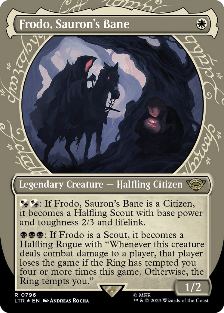 Frodo, Sauron's Bane (Showcase) (Surge Foil) [The Lord of the Rings: Tales of Middle-Earth] | Webway Games