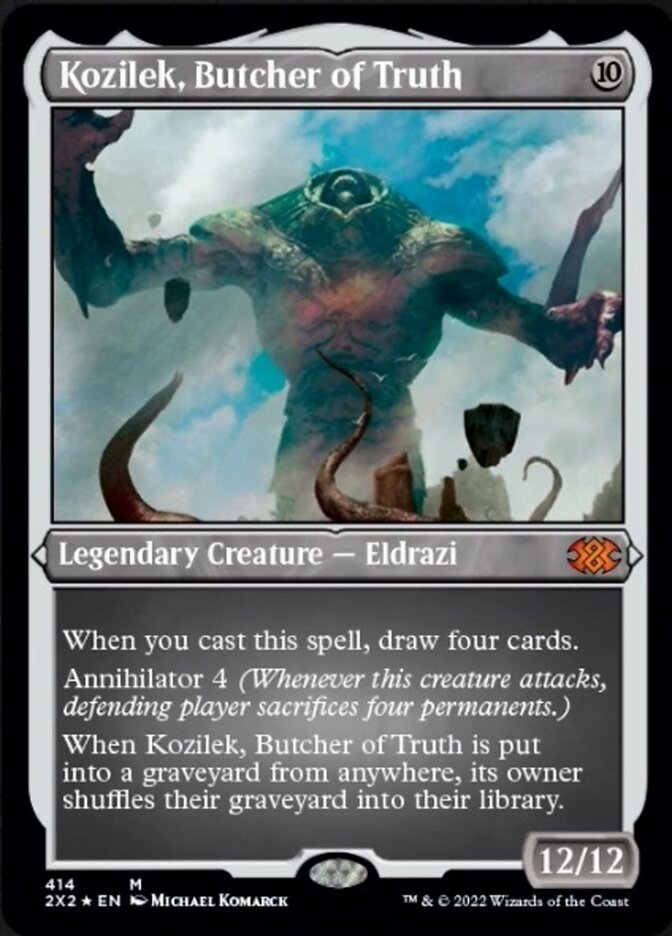 Kozilek, Butcher of Truth (Foil Etched) [Double Masters 2022] | Webway Games