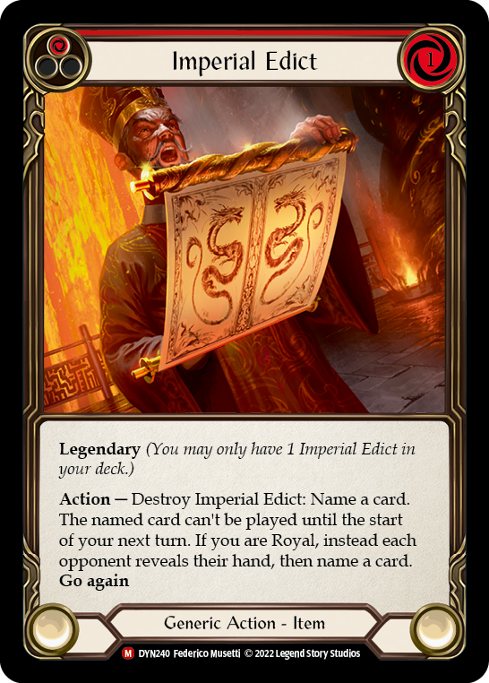 Imperial Edict [DYN240] (Dynasty)  Cold Foil | Webway Games