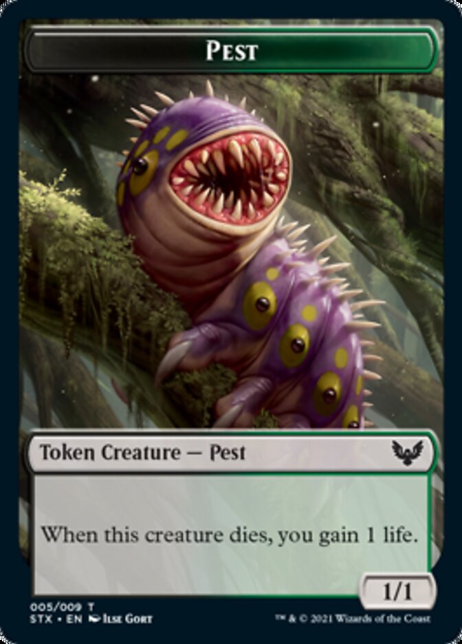 Fractal // Pest Double-Sided Token [Strixhaven: School of Mages Tokens] | Webway Games