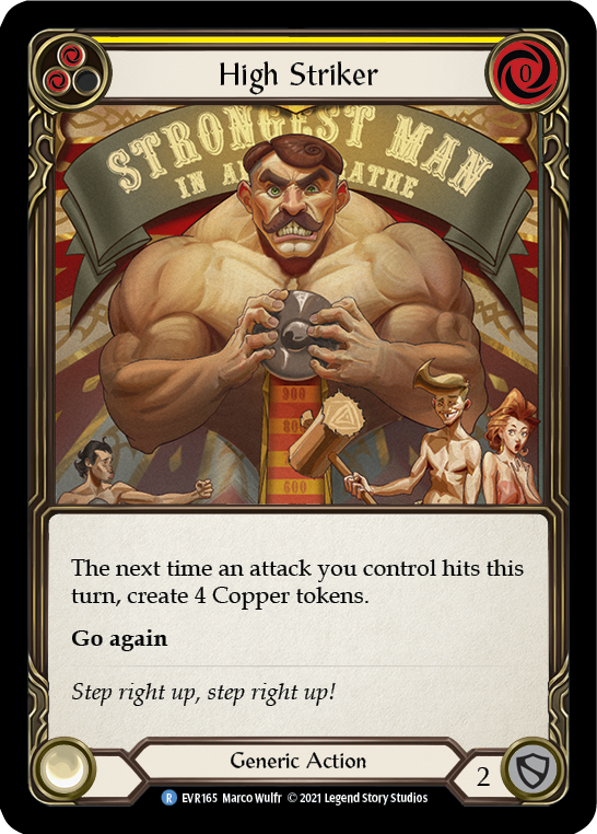 High Striker (Yellow) [EVR165] (Everfest)  1st Edition Rainbow Foil | Webway Games