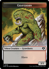 Spirit (0010) // Graveborn Double-Sided Token [Commander Masters Tokens] | Webway Games