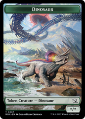 Warrior // Dinosaur Double-Sided Token [March of the Machine Tokens] | Webway Games