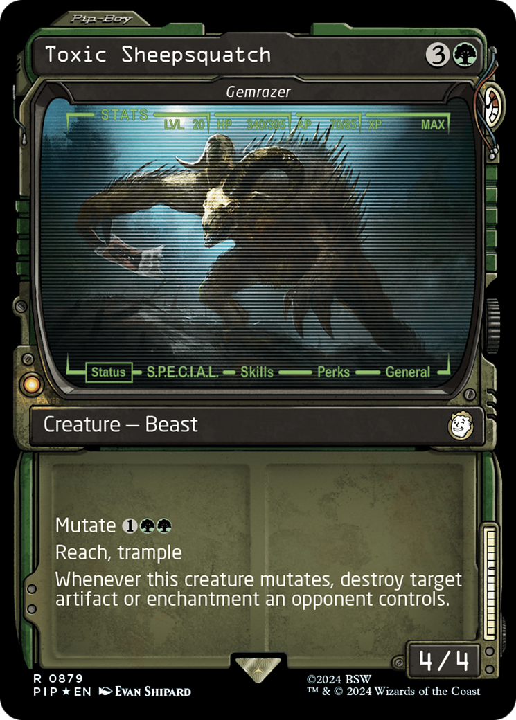 Toxic Sheepsquatch - Gemrazer (Showcase) (Surge Foil) [Fallout] | Webway Games