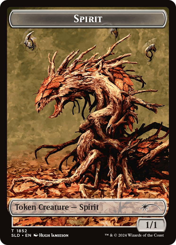 Spirit (SLD) // Shapeshifter (KHM) Double-Sided Token [Secret Lair: From Cute to Brute Tokens] | Webway Games