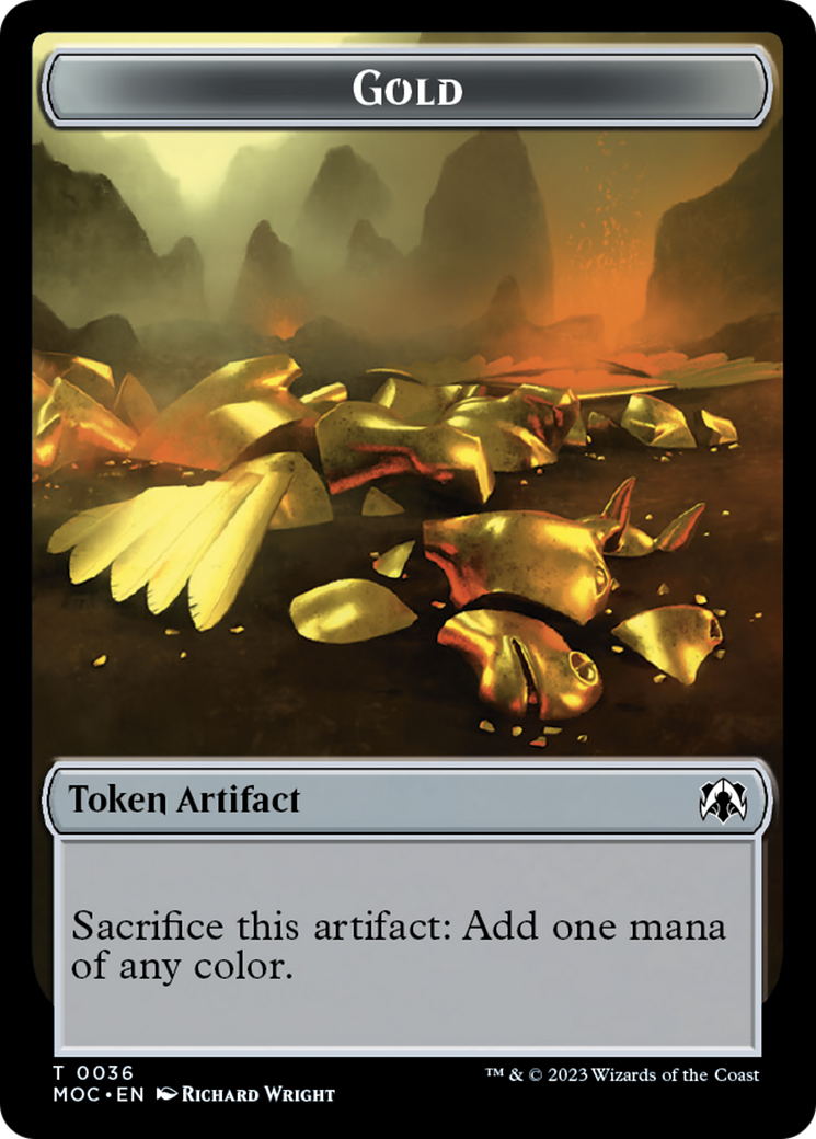 Thopter // Gold Double-Sided Token [March of the Machine Commander Tokens] | Webway Games