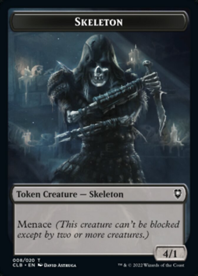 Skeleton Token [Commander Legends: Battle for Baldur's Gate Tokens] | Webway Games