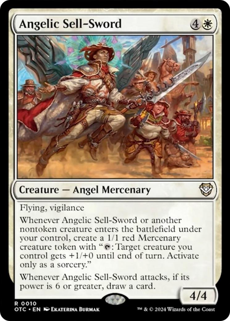 Angelic Sell-Sword [Outlaws of Thunder Junction Commander] | Webway Games