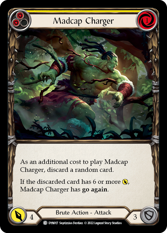 Madcap Charger (Yellow) [DYN017] (Dynasty)  Rainbow Foil | Webway Games