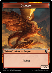 Dragon (Ripple Foil) // Treasure Double-Sided Token [Modern Horizons 3 Commander Tokens] | Webway Games