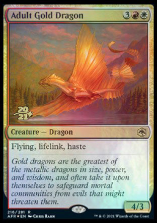 Adult Gold Dragon [Dungeons & Dragons: Adventures in the Forgotten Realms Prerelease Promos] | Webway Games