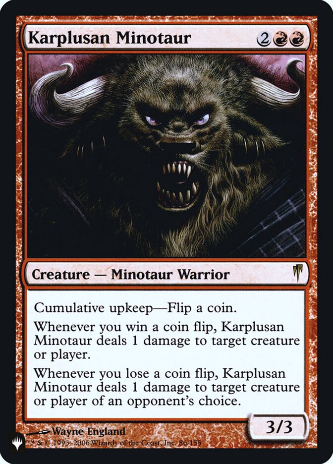 Karplusan Minotaur [Secret Lair: Heads I Win, Tails You Lose] | Webway Games