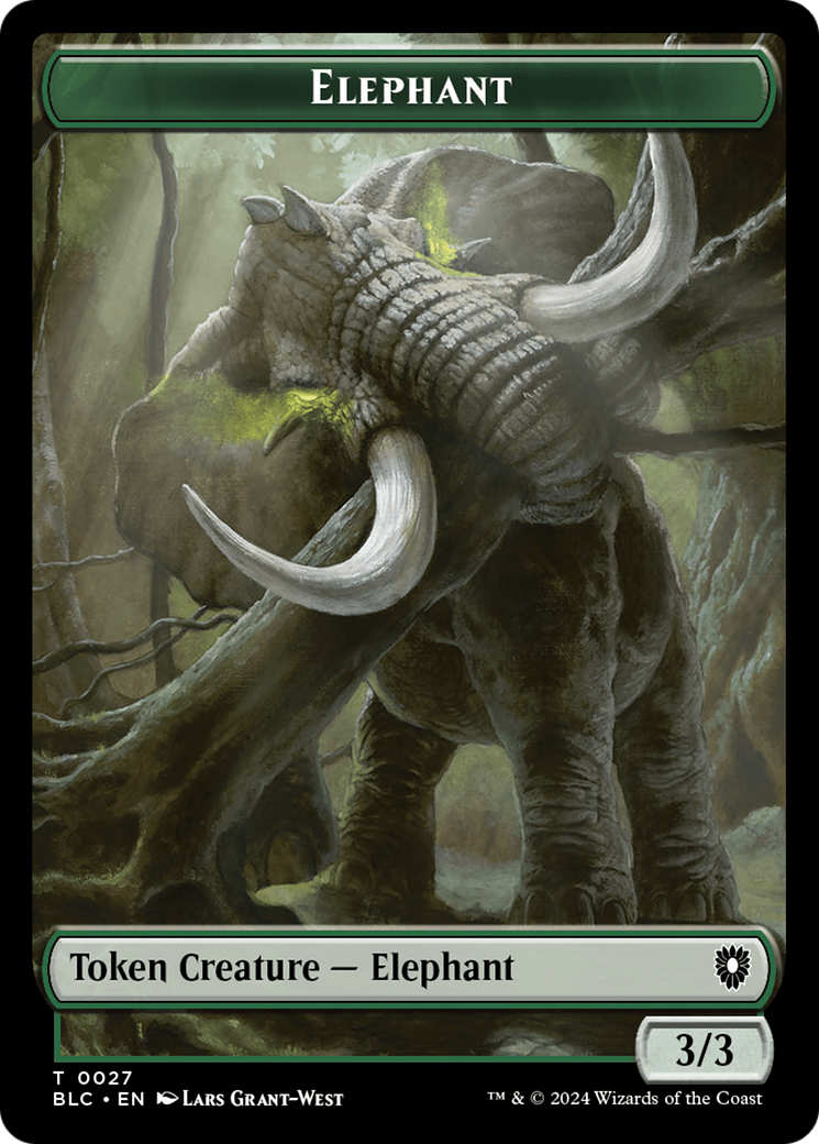Elephant // Squid Double-Sided Token [Bloomburrow Commander Tokens] | Webway Games