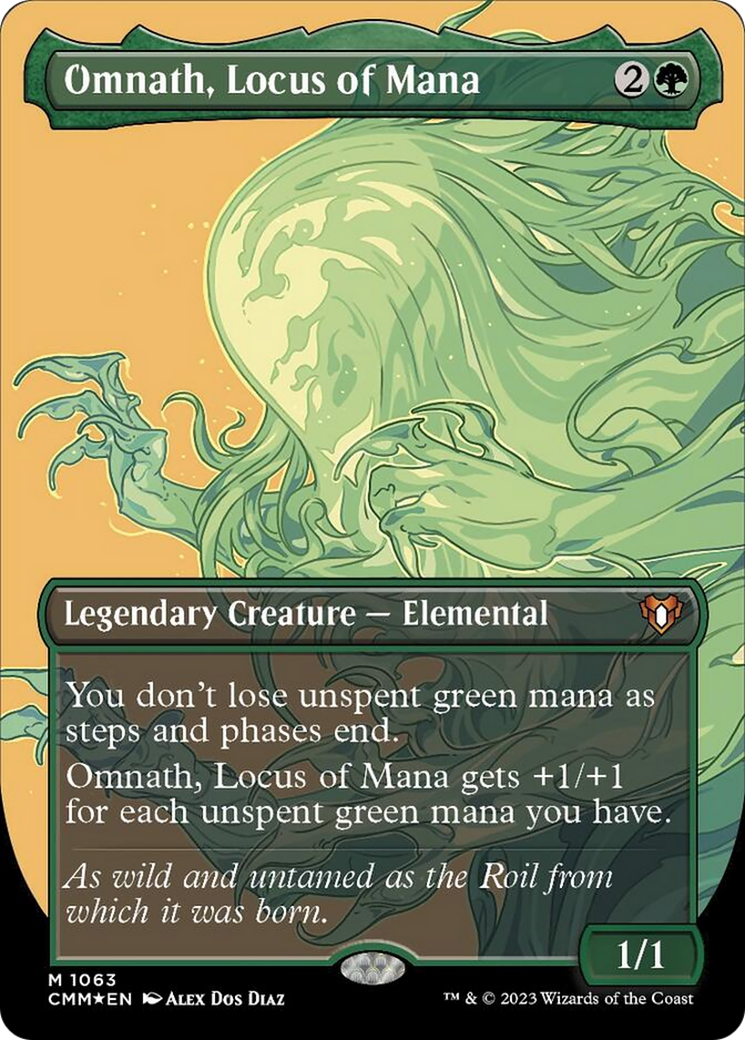 Omnath, Locus of Mana (Borderless Textured Foil Frame Break) [Commander Masters] | Webway Games
