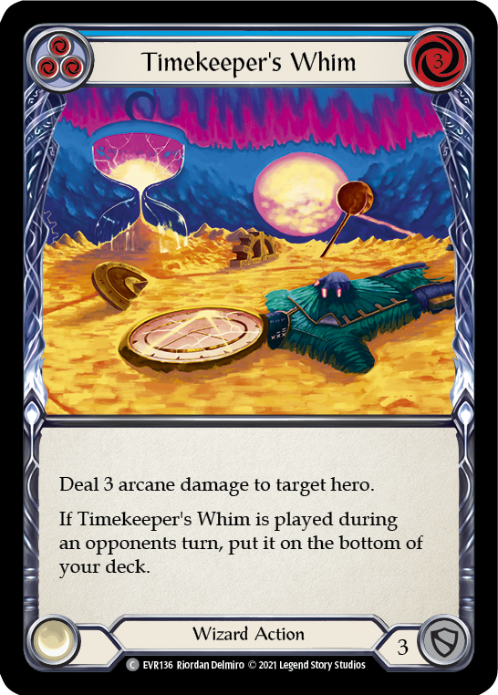 Timekeeper's Whim (Blue) [EVR136] (Everfest)  1st Edition Rainbow Foil | Webway Games