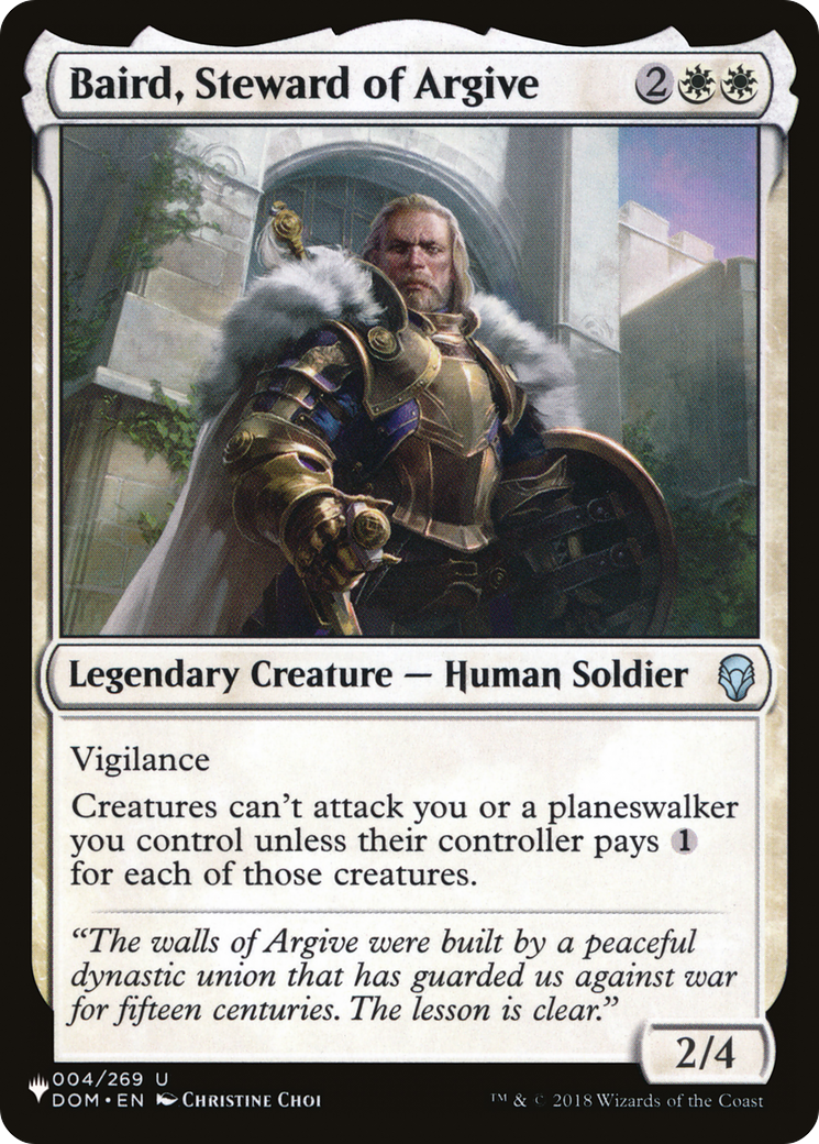 Baird, Steward of Argive [The List] | Webway Games