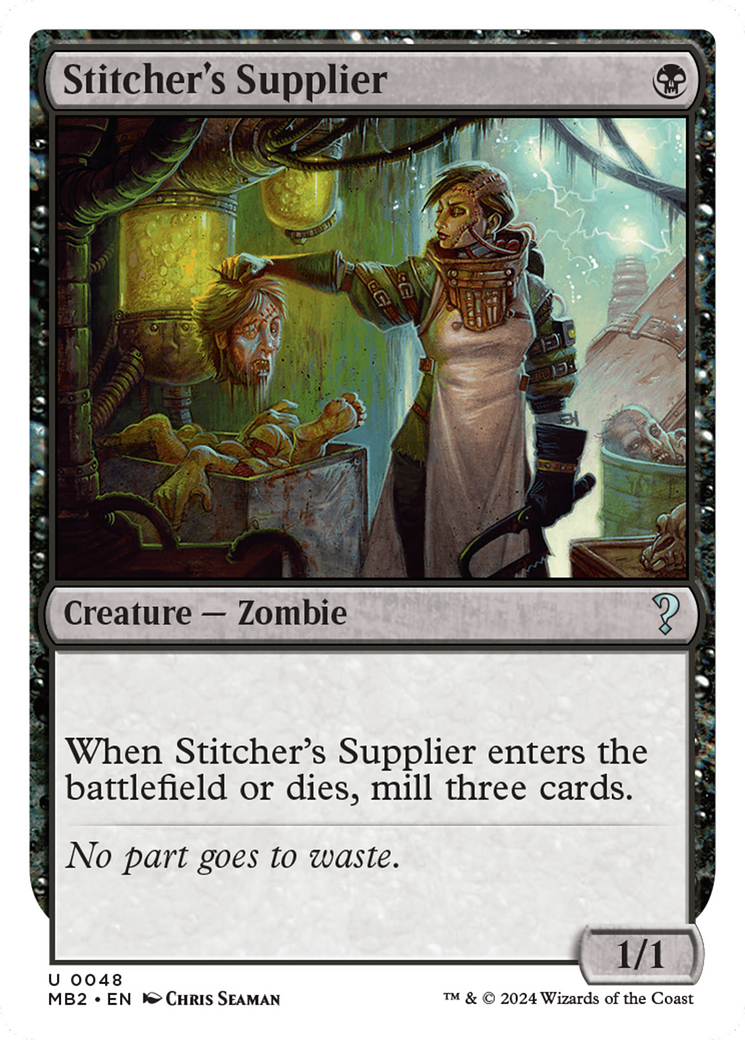 Stitcher's Supplier (White Border) [Mystery Booster 2] | Webway Games