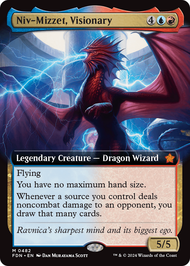 Niv-Mizzet, Visionary (Extended Art) [Foundations] | Webway Games