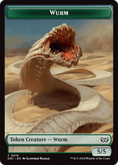 Wurm (0018) // Fractal Double-Sided Token [Duskmourn: House of Horror Commander Tokens] | Webway Games