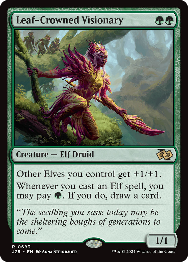 Leaf-Crowned Visionary [Foundations Jumpstart] | Webway Games