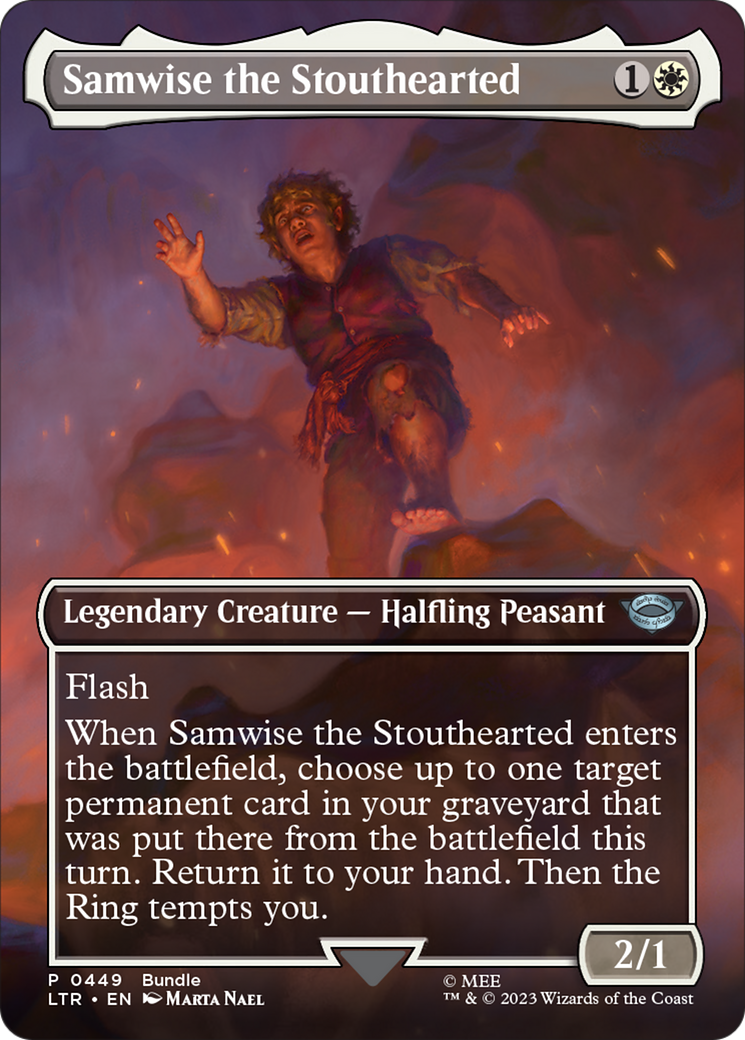 Samwise the Stouthearted (Borderless Alternate Art) [The Lord of the Rings: Tales of Middle-Earth] | Webway Games