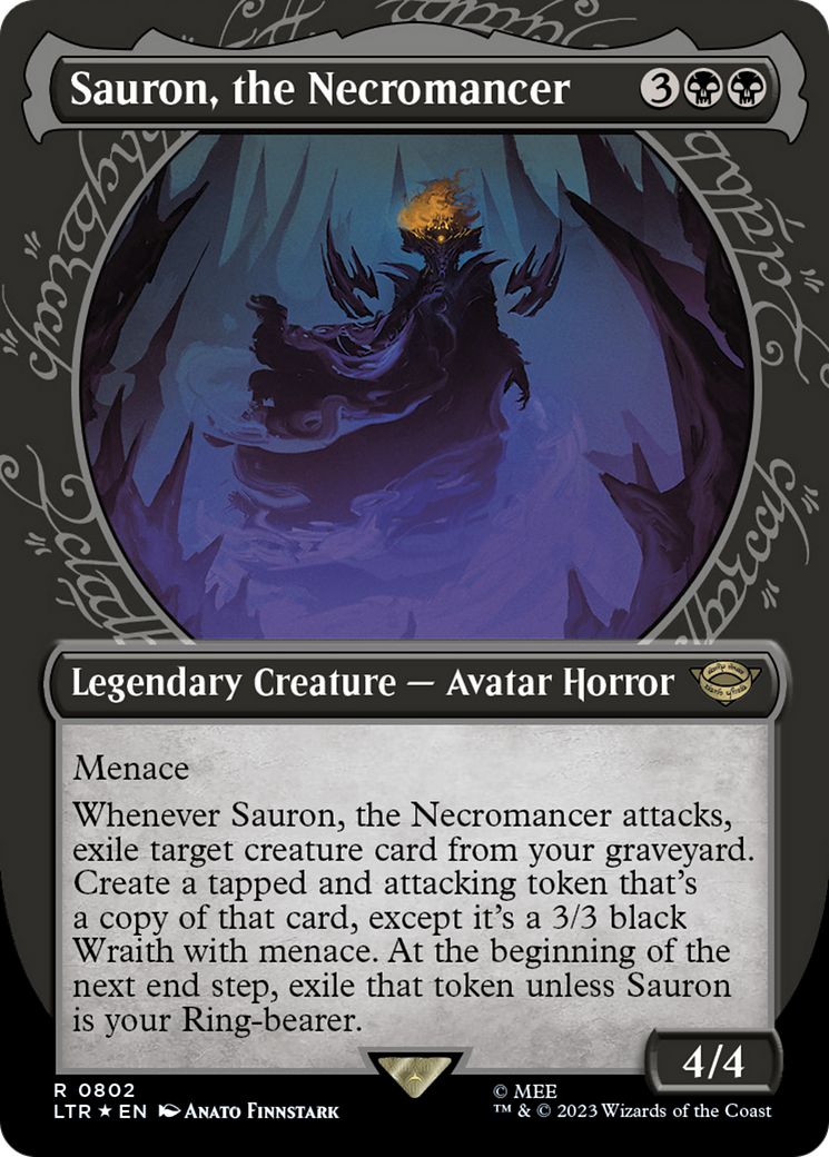 Sauron, the Necromancer (Showcase) (Surge Foil) [The Lord of the Rings: Tales of Middle-Earth] | Webway Games