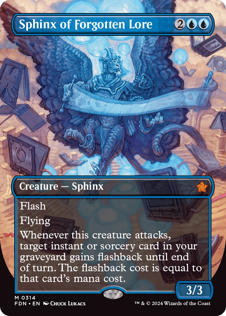 Sphinx of Forgotten Lore (Borderless) [Foundations] | Webway Games