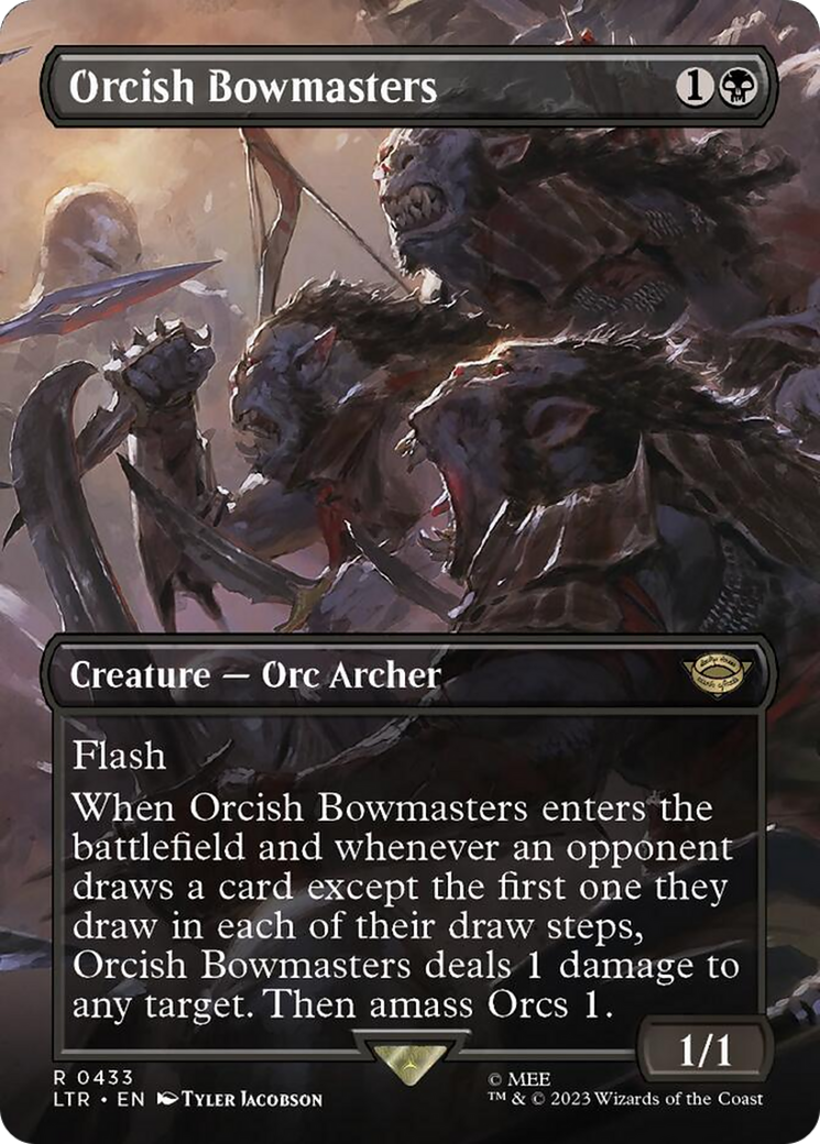 Orcish Bowmasters (Borderless Alternate Art) [The Lord of the Rings: Tales of Middle-Earth] | Webway Games