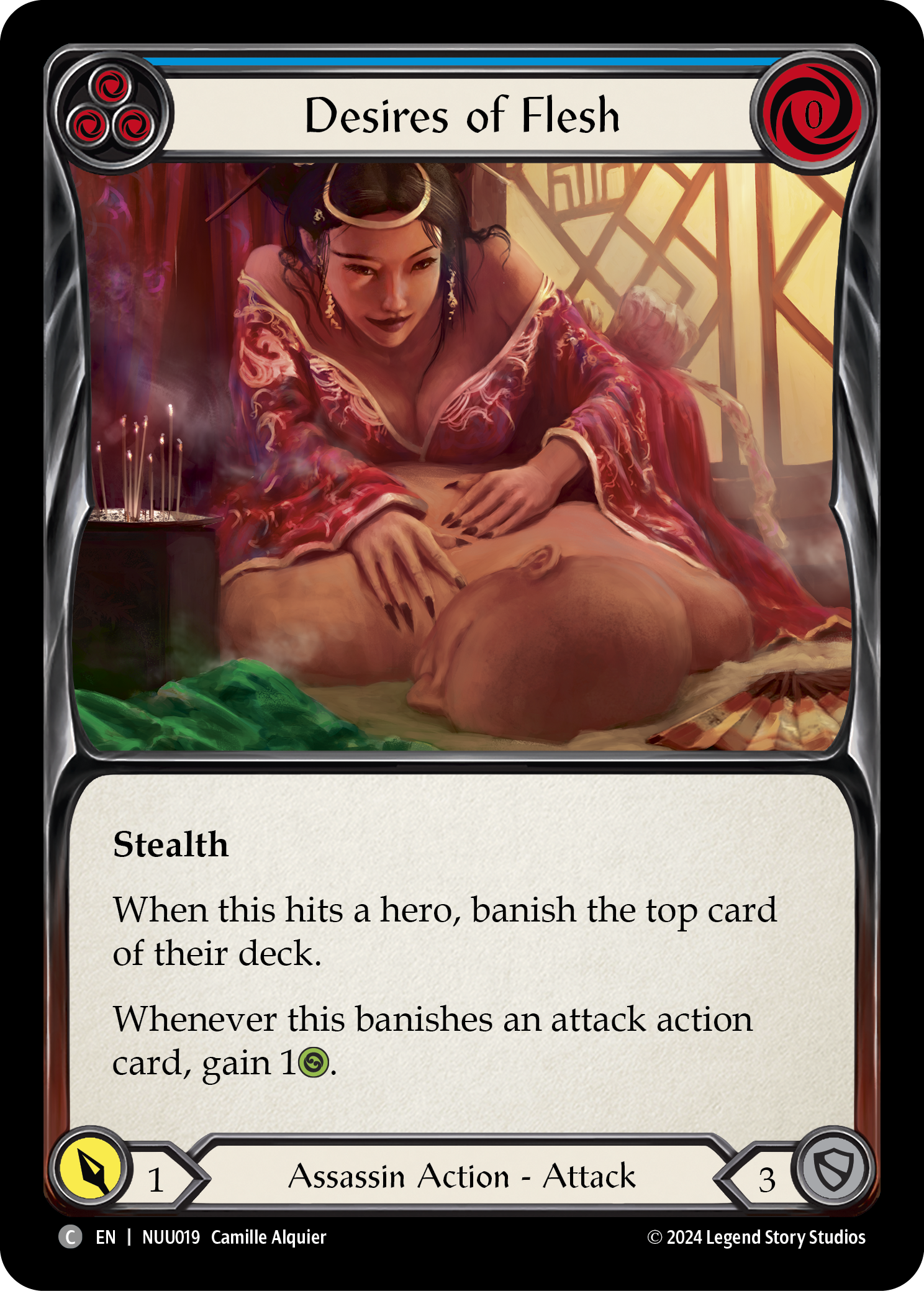 Desires of Flesh (Blue) [NUU019] (Part the Mistveil Nuu Blitz Deck) | Webway Games