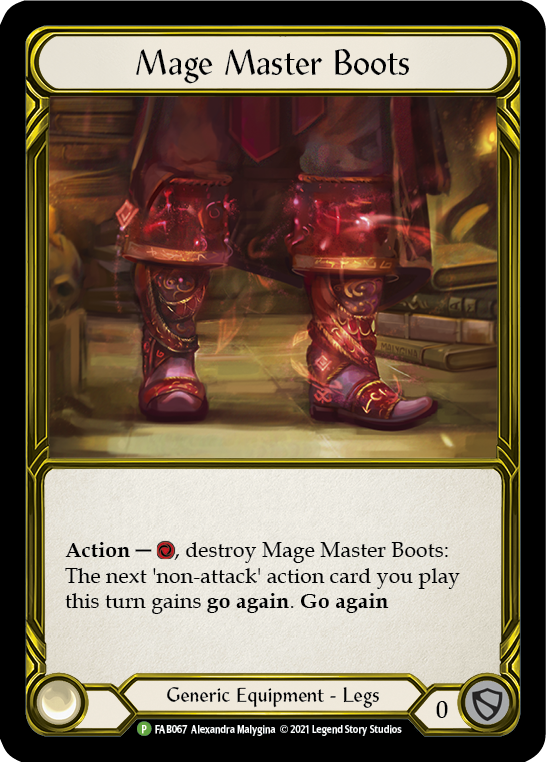 Mage Master Boots (Golden) [FAB067] (Promo)  Cold Foil | Webway Games