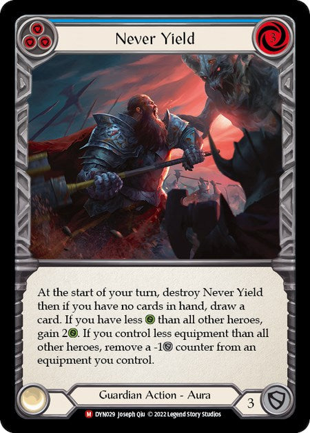 Never Yield [DYN029] (Dynasty)  Rainbow Foil | Webway Games