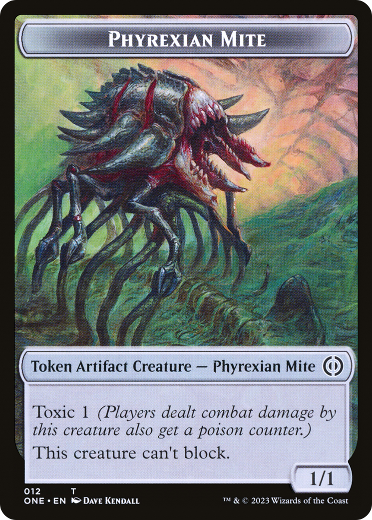 Poison Counter // Phyrexian Mite Double-Sided Token [Phyrexia: All Will Be One Tokens] | Webway Games