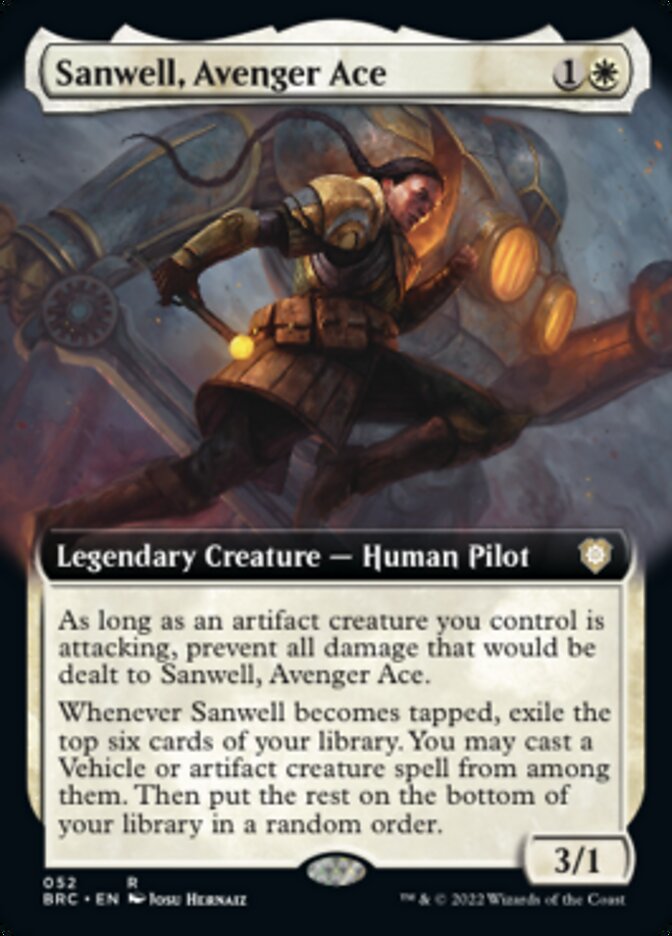 Sanwell, Avenger Ace (Extended Art) [The Brothers' War Commander] | Webway Games