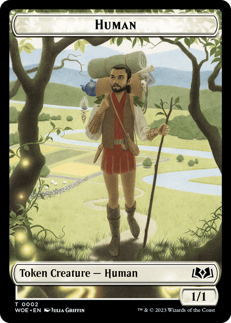 Human // Food (0012) Double-Sided Token [Wilds of Eldraine Tokens] | Webway Games