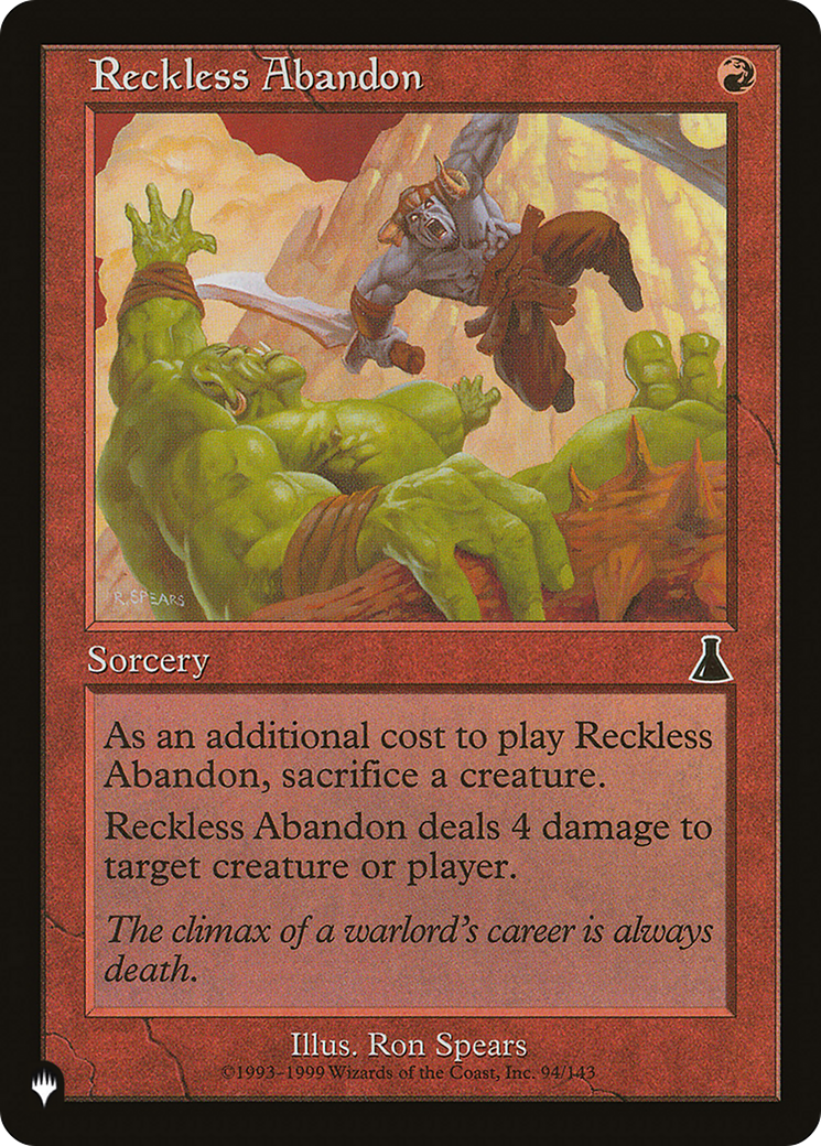 Reckless Abandon [The List] | Webway Games