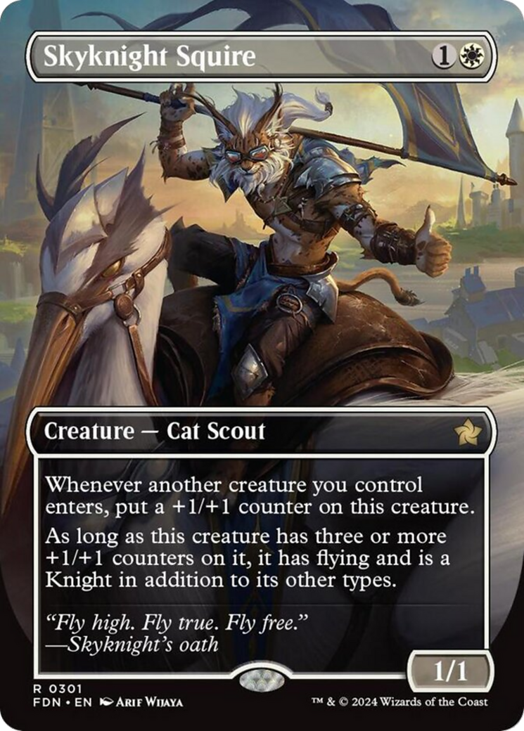 Skyknight Squire (Borderless) [Foundations] | Webway Games