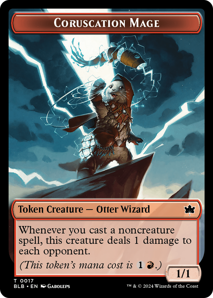 Coruscation Mage Token [Bloomburrow Tokens] | Webway Games
