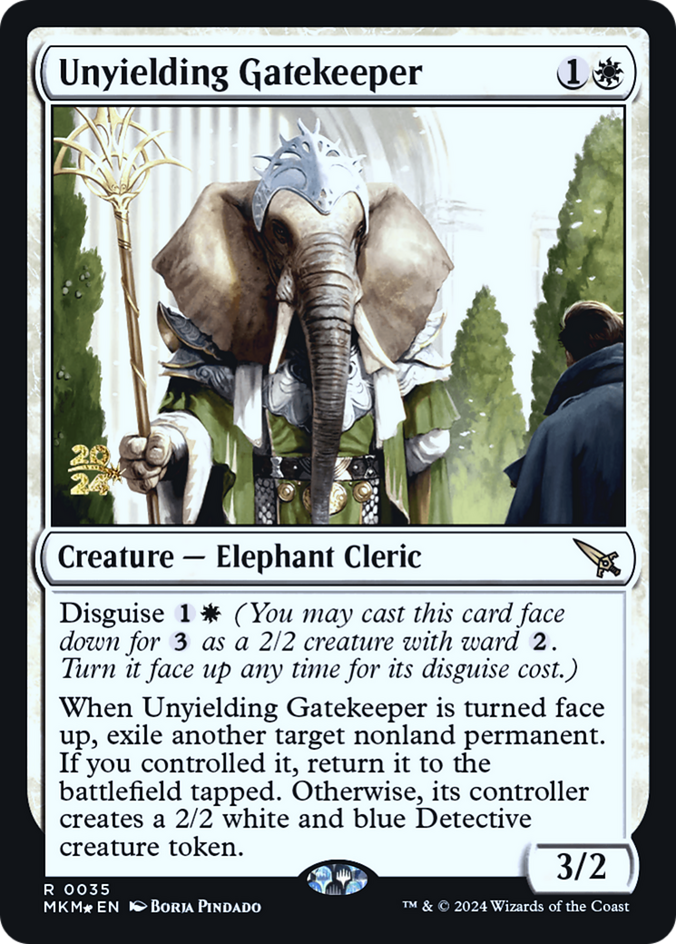 Unyielding Gatekeeper [Murders at Karlov Manor Prerelease Promos] | Webway Games