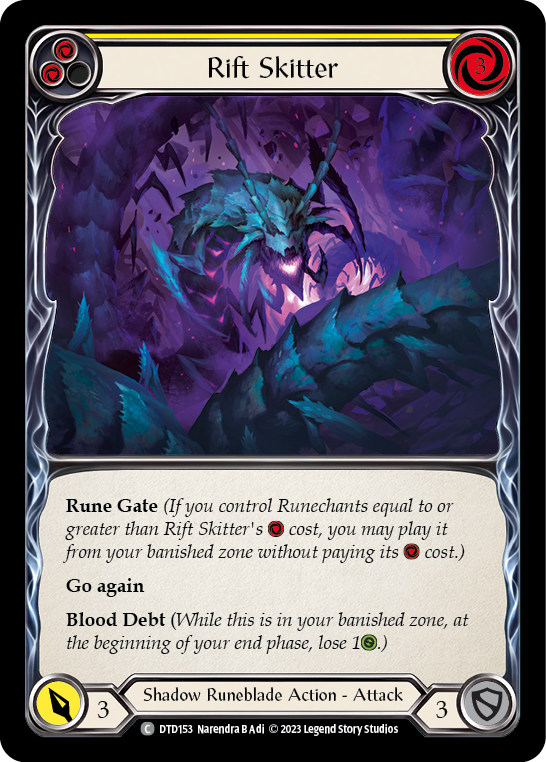 Rift Skitter (Yellow) [DTD153] (Dusk Till Dawn)  Rainbow Foil | Webway Games