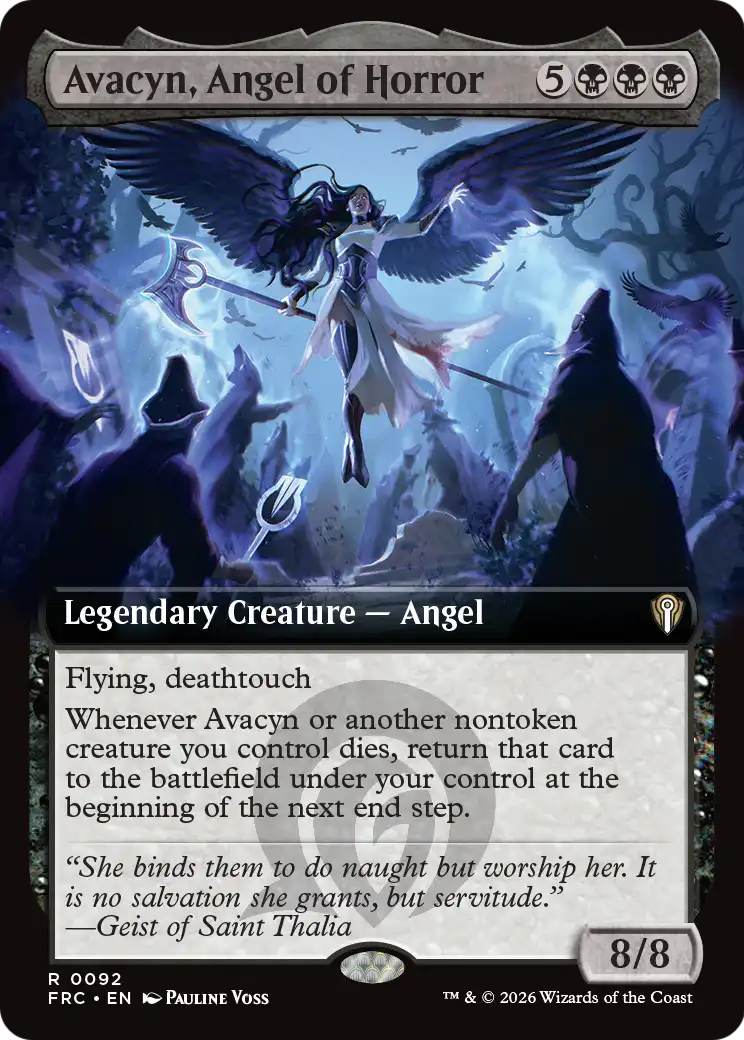 Avacyn, Angel of Horror (Extended Art) [Reality Fracture Commander] | Webway Games