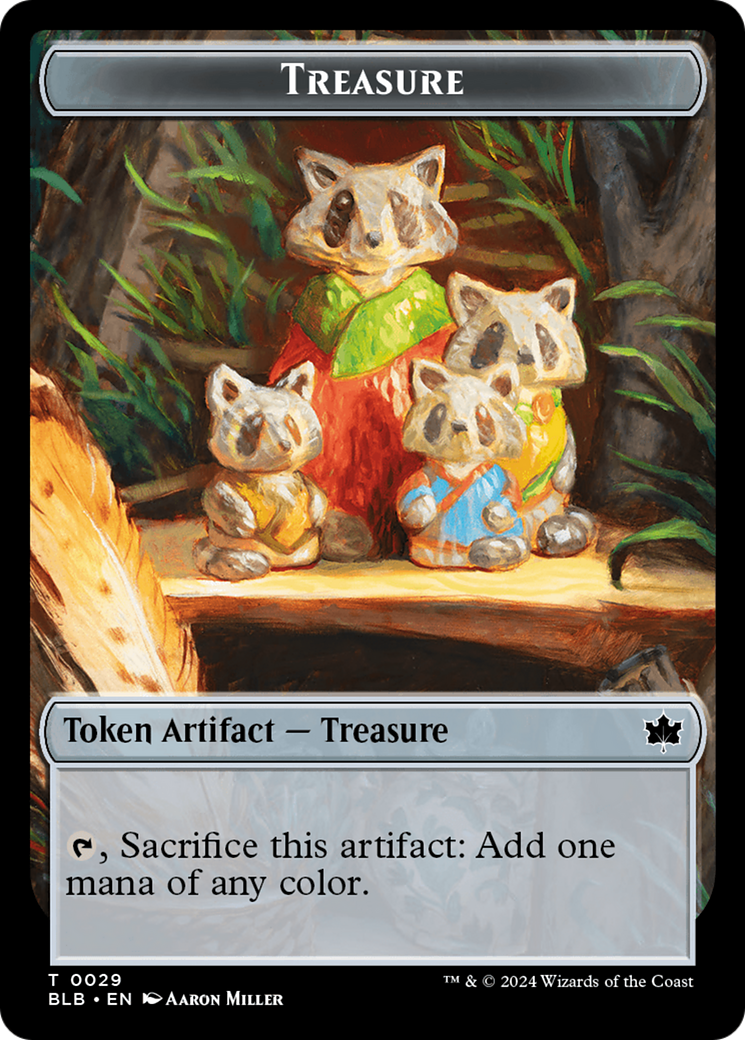 Squirrel // Treasure Double-Sided Token [Bloomburrow Tokens] | Webway Games