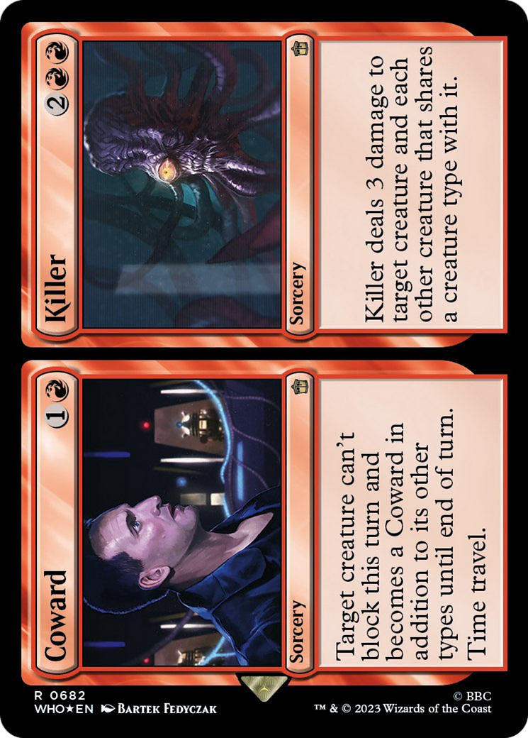 Coward // Killer (Surge Foil) [Doctor Who] | Webway Games