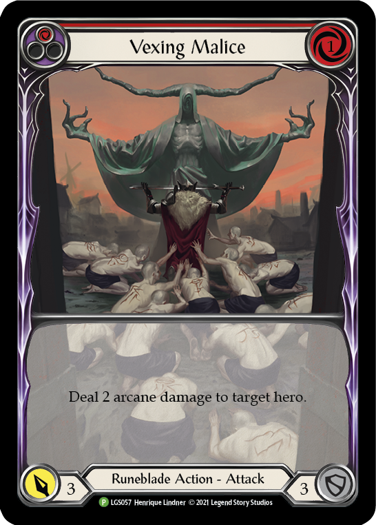Vexing Malice (Red) [LGS057] (Promo)  Rainbow Foil | Webway Games