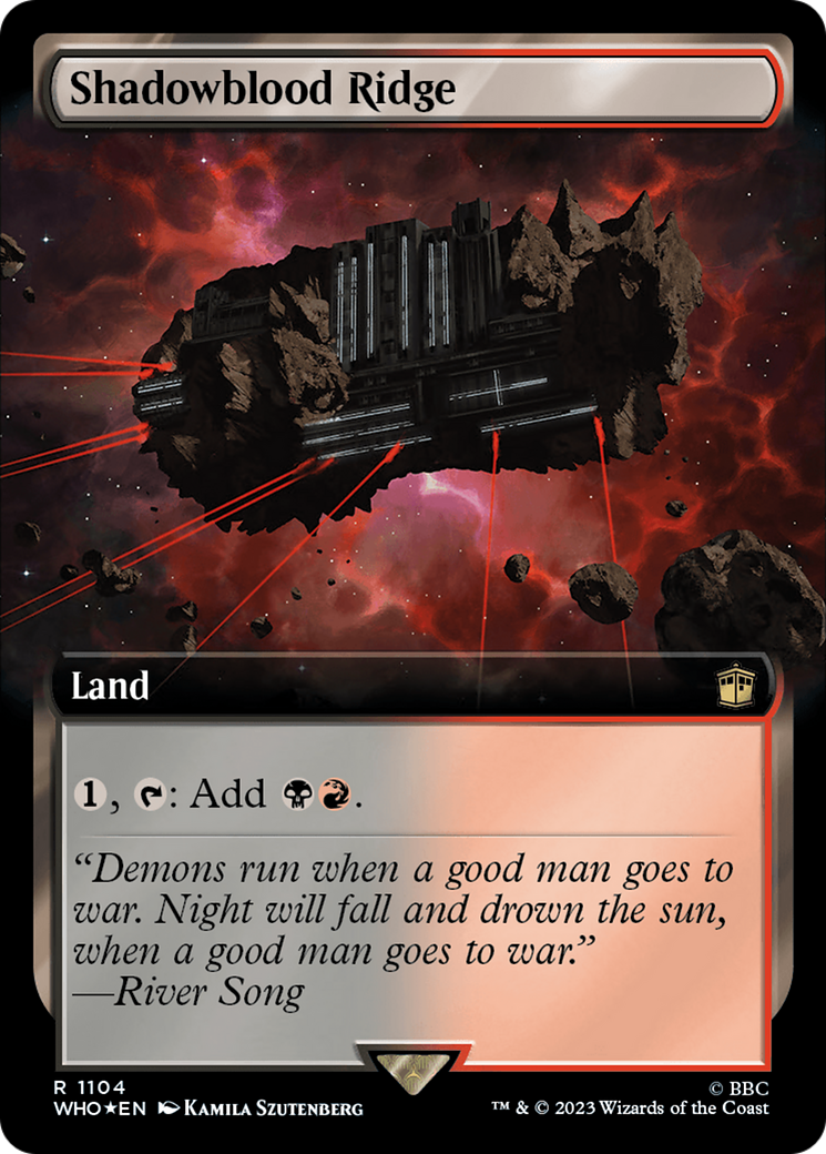 Shadowblood Ridge (Extended Art) (Surge Foil) [Doctor Who] | Webway Games