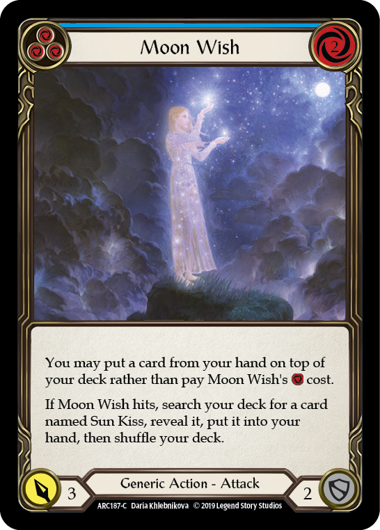 Moon Wish (Blue) [ARC187-C] (Arcane Rising)  1st Edition Rainbow Foil | Webway Games